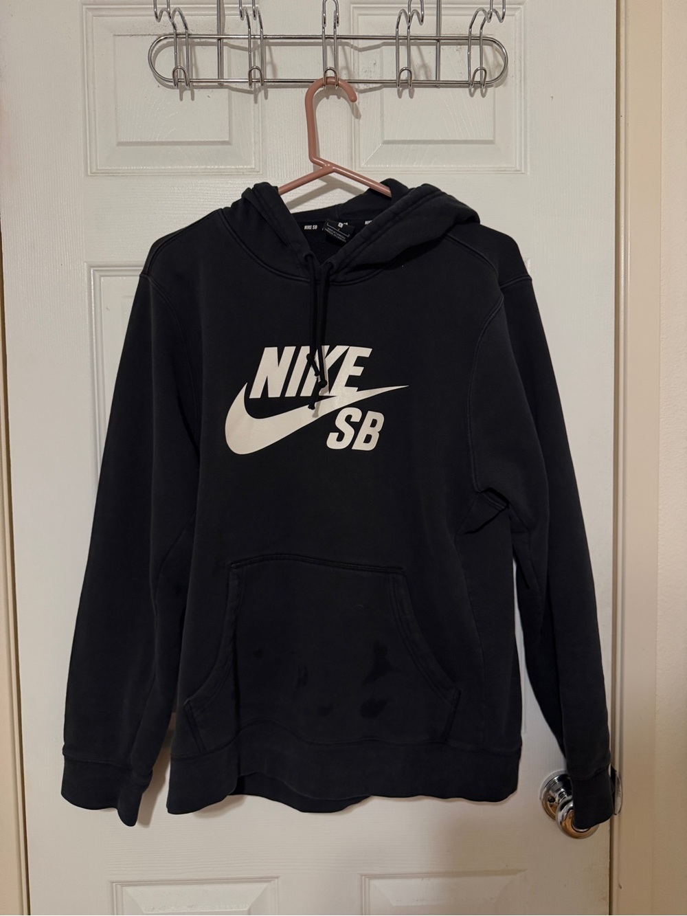 Nike Black Hoodie with White SB Logo
